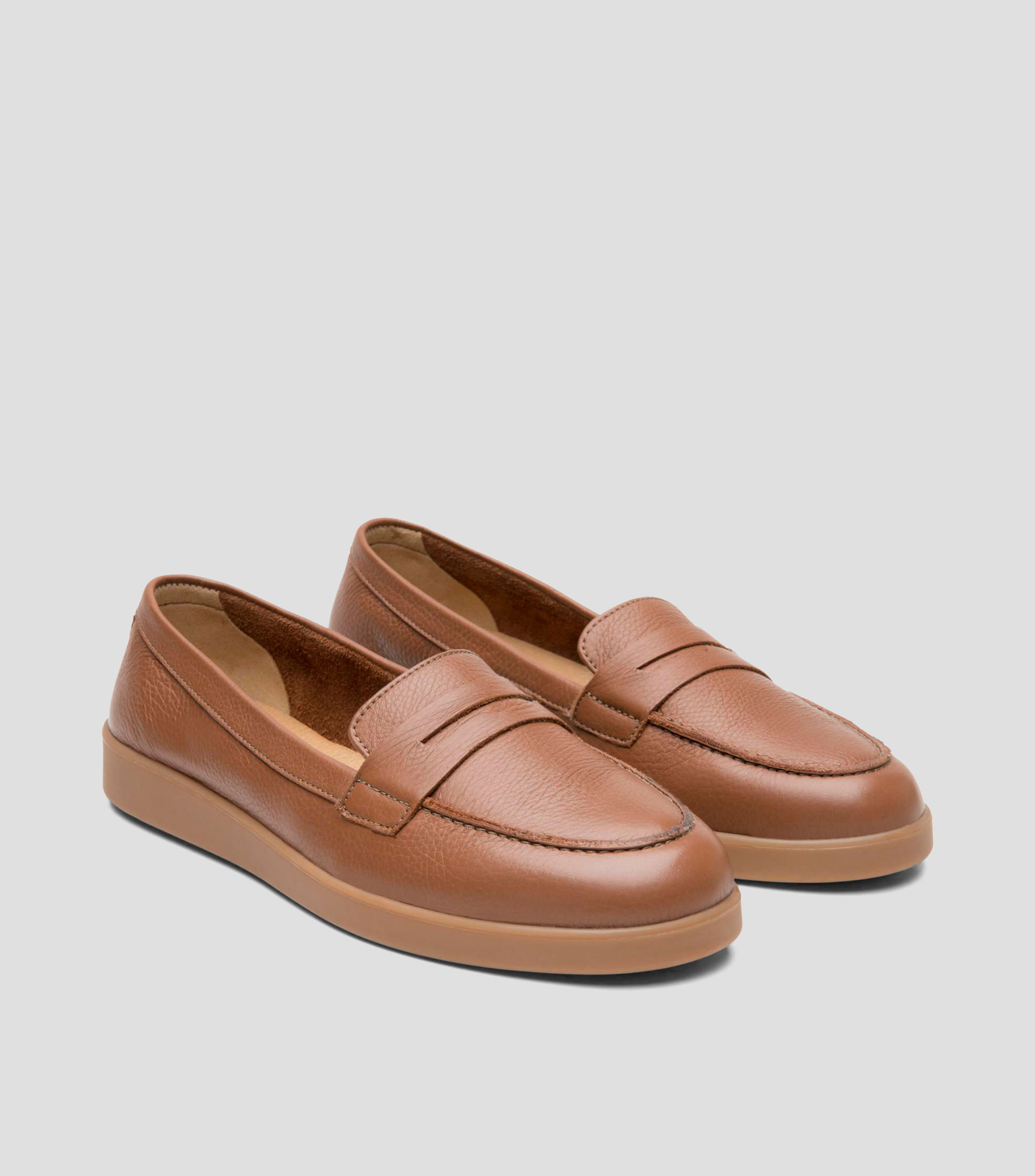 Mocasines Maggie en piel con cinta Mujer